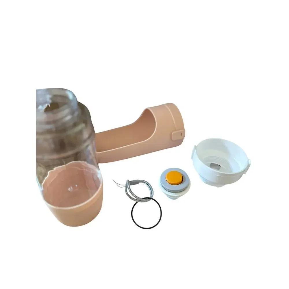 Portable Pet Water & Food Dispenser, Pink, 3pc, Dog, Cat, Animal, NWT